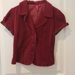 Red velour jacket